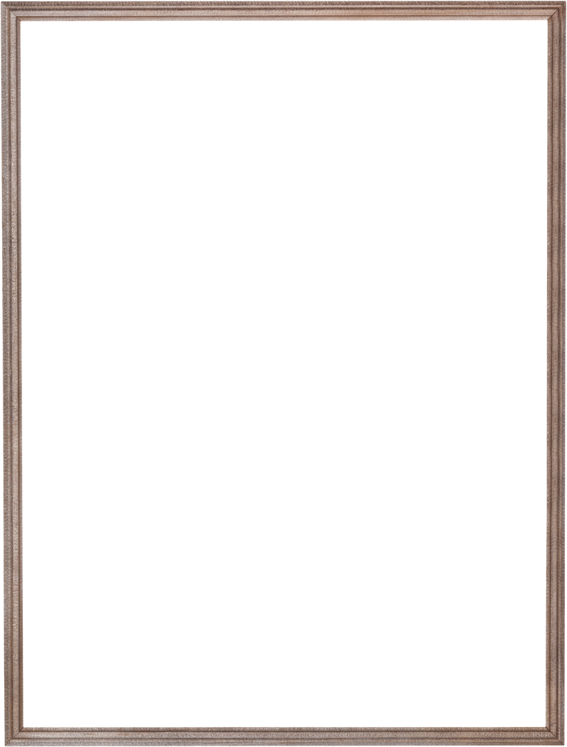 Empty Narrow Wooden Picture Frame